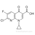 Acide 7-chloro-1-cyclopropyl-6-fluoro-4-oxo-1,4-dihydro-1,8-naphtyridine-3-carboxylique CAS 100361-18-0